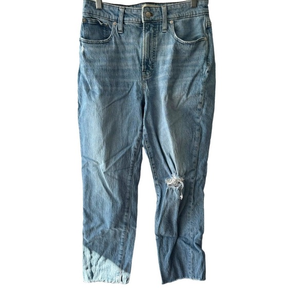 Madewell The Curvy Perfect Vintage Jean Distressed Light Wash size 29 - Picture 3 of 12